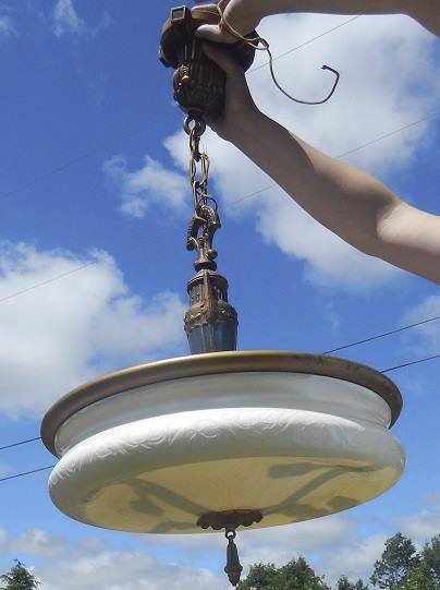 1925 era chandelier that once was in the Groffman home.