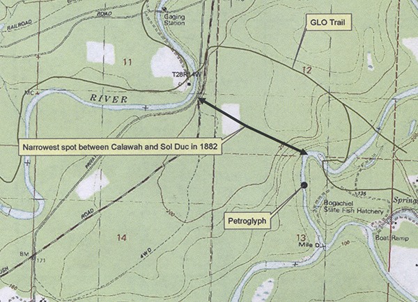 Map showing where the petroglyph was found.