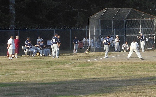 Saints Prison Ministry and OCC All Stars take the field.