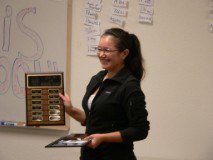 Isabele Pullen with her award!