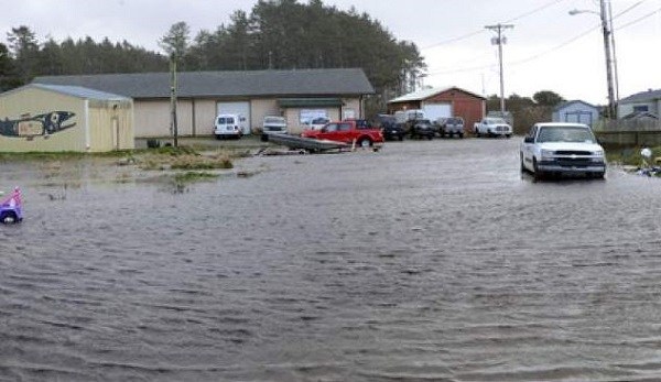 Flooding today at Tahola.