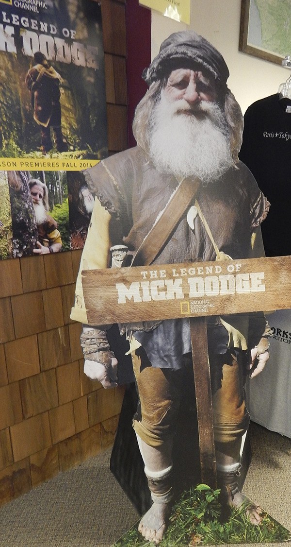 The one and only bigger than life-size Mick Dodge cut-out has taken up residence at the Forks Chamber of Commerce Visitors Center.