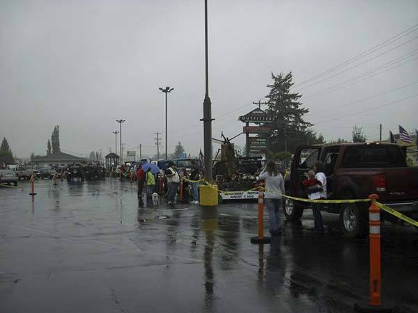 Things were a little wet in the parade line-up at the 2010 Forks Old Fashioned Fourth of July.