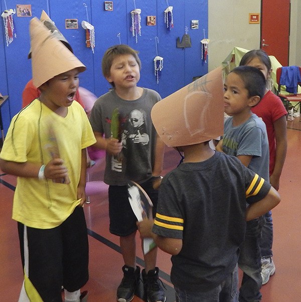 First through sixth grade students created jelly fish