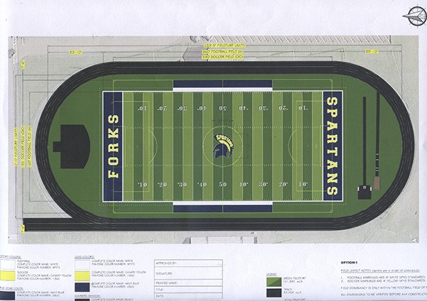 One of three designs suggested for the new Spartan Field.