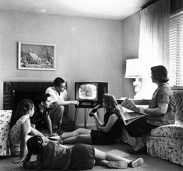 Watching tv in the 1960s.......