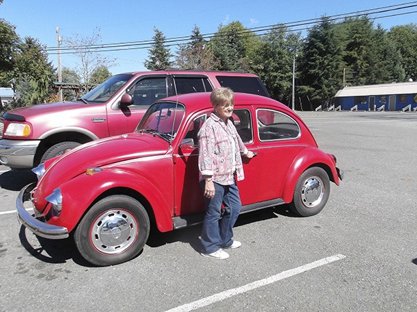 Miss Dixie and her bug.