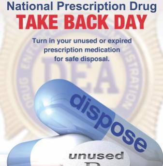 Free National Drug Take Back Day – Saturday, April 28
