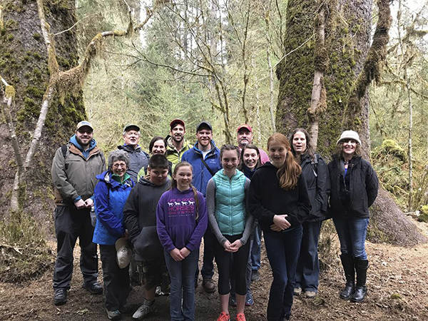 A photo-op with the Rock the Park guys and others before we hit the trail at the Hoh Rain Forest. Submitted Photo