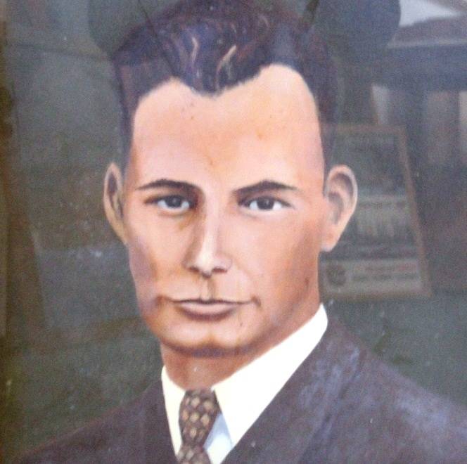 Benjamin August Arndt the Forks Forums first Editor/Publisher, portrait painted sometime in the 1930s. Forks Timber Museum