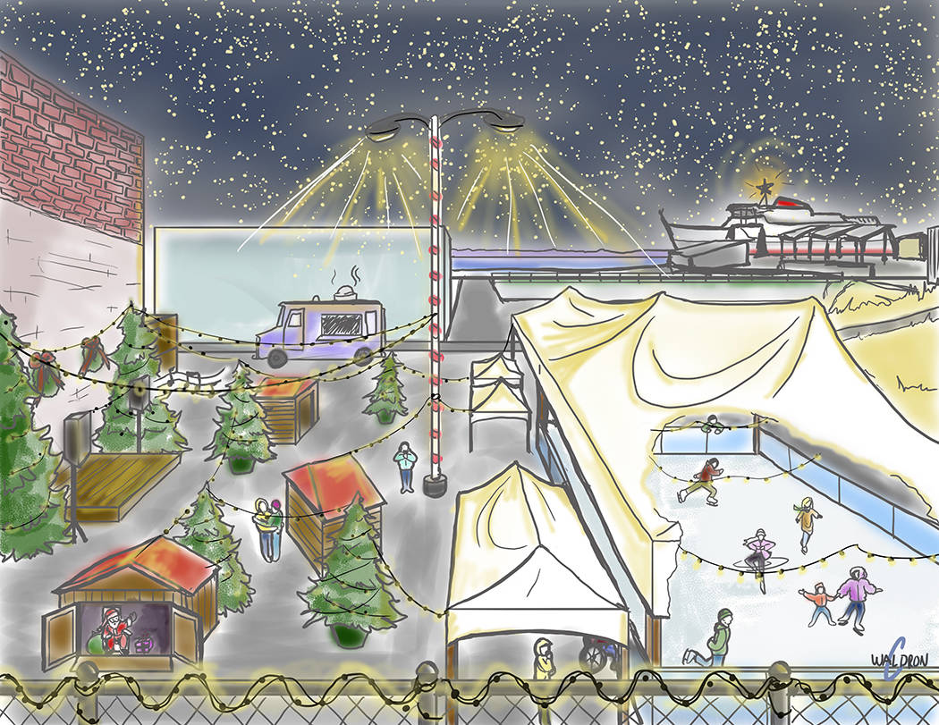 This is how the Winter Ice Village will appear once constructed. It will be located in downtown Port Angeles at 121 W. Front St.