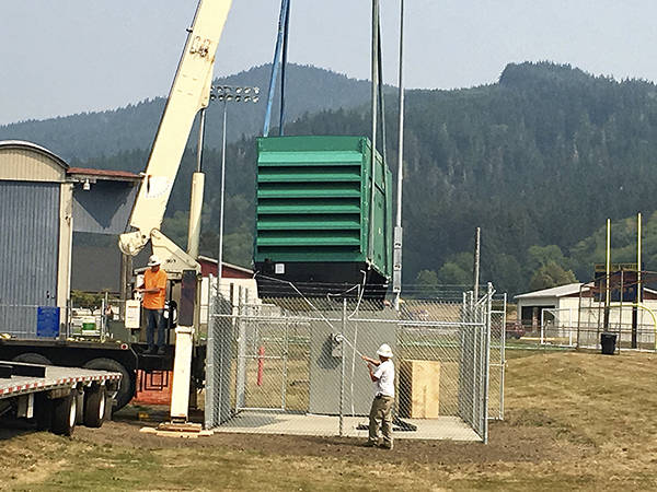 This large generator was recently installed on the Quillayute Valley School District grounds and will provide power in the event of a disaster. Submitted Photo