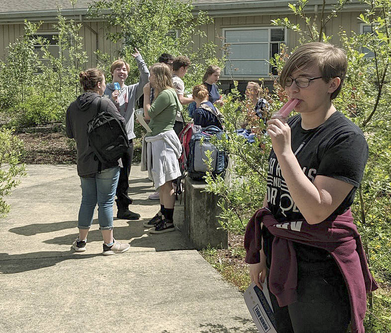 Forks High School celebrated 3rd Term Honor Roll with Popsicles out in the courtyard. Submitted Photo