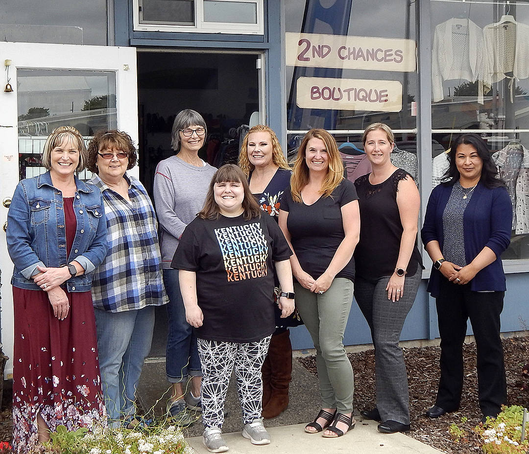 Hospital administrators and staff joined Soroptimist members at 2nd Chances on Spartan Avenue as the store gets ready to open under new management. Photo Christi Baron
