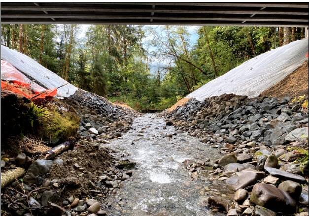 Source: FHWA - The reconstructed Canyon Creek Channel under the new bridge.