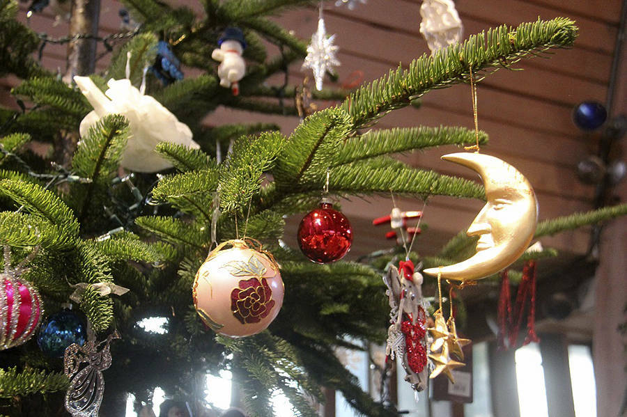 Ornaments on the Longest Night tree.