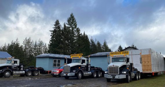 The modules arrived last Tuesday and were staged along Sol Duc Way. Submitted Photos