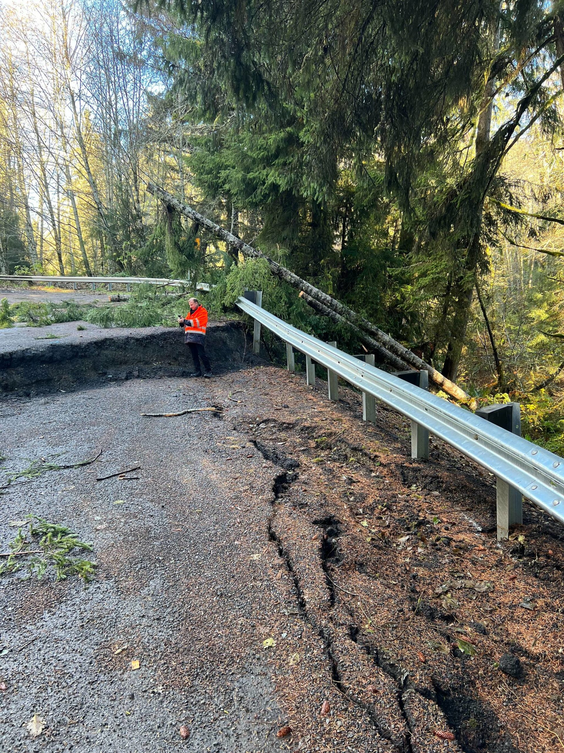 Starting Monday, March 28, construction begins to reopen SR 112 at Jim Creek. The highway dropped four feet in some areas last November following heavy rains. Detour is available via US 101 and SR 113. Work is expected to last 8 weeks. WSDOT Photo