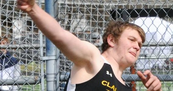 Clallam Bay’s Taylor Aukurman competed in the discus during the Forks Lions Club sponsored track and field competitions held at Spartan Stadium Saturday. Photo by Lonnie Archibald