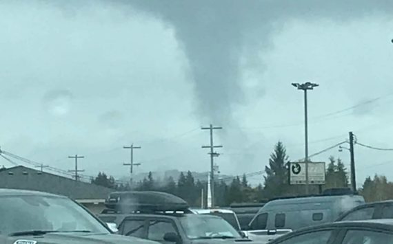 This photo of a funnel cloud was taken last Friday morning near Outfitters parking lot.