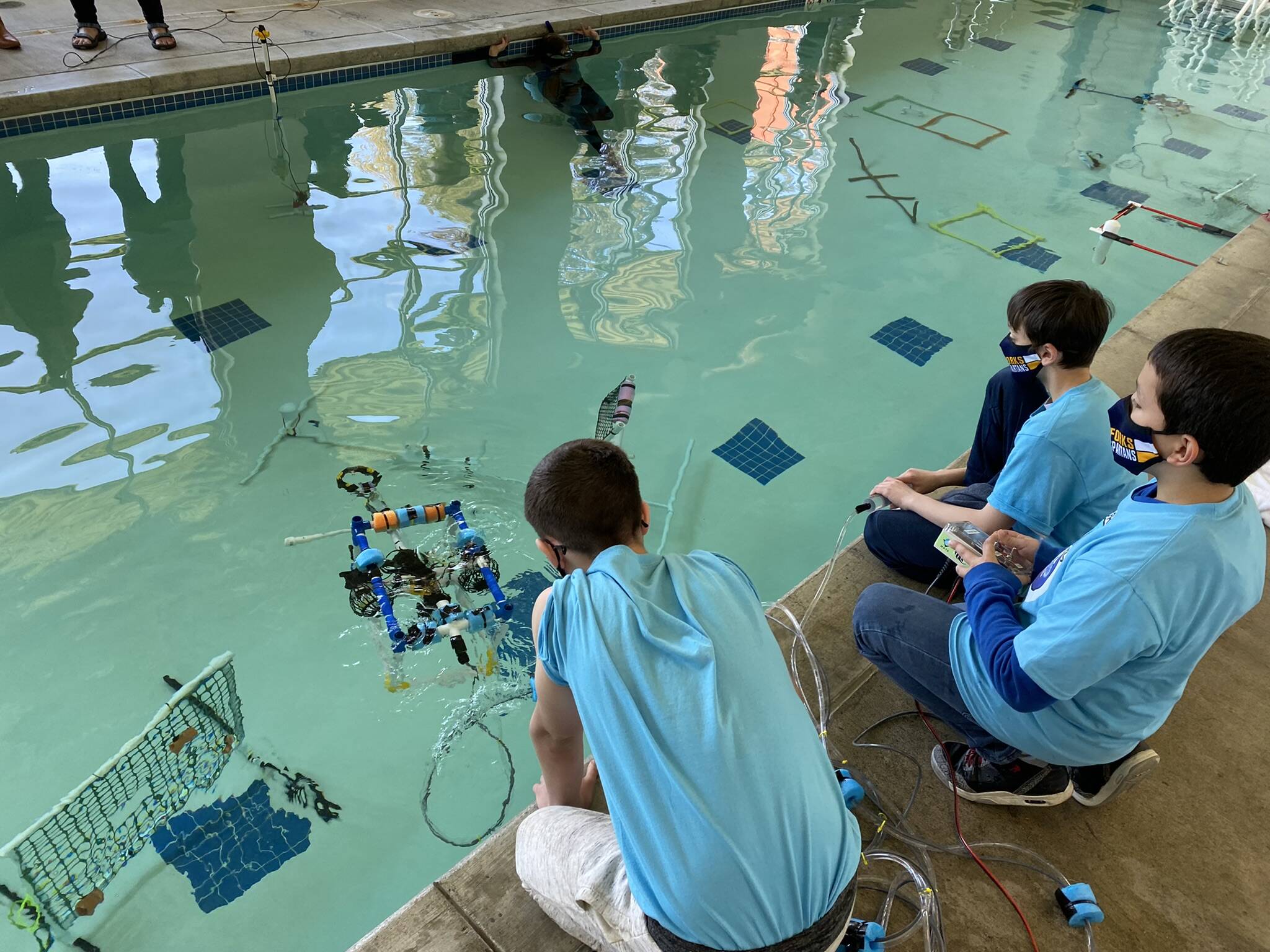 The first local Olympic Coast MATE ROV competition was held at the FAAC in May 2017 featuring 13 teams. It was sidelined for a time by COVID and returned this year with 10 teams competing.