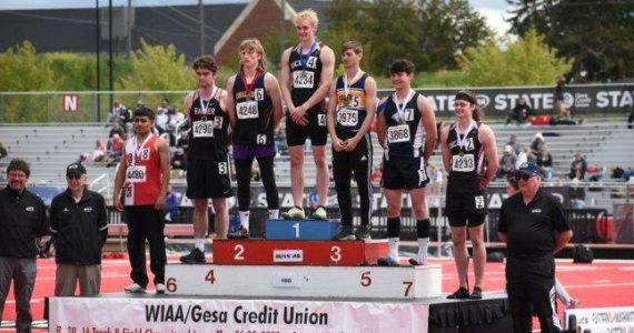 Ashton Doyle took to the podium twice as he finished third in the 100-meter dash (11.68) and seventh in the 200 (24.01). Submitted Photos