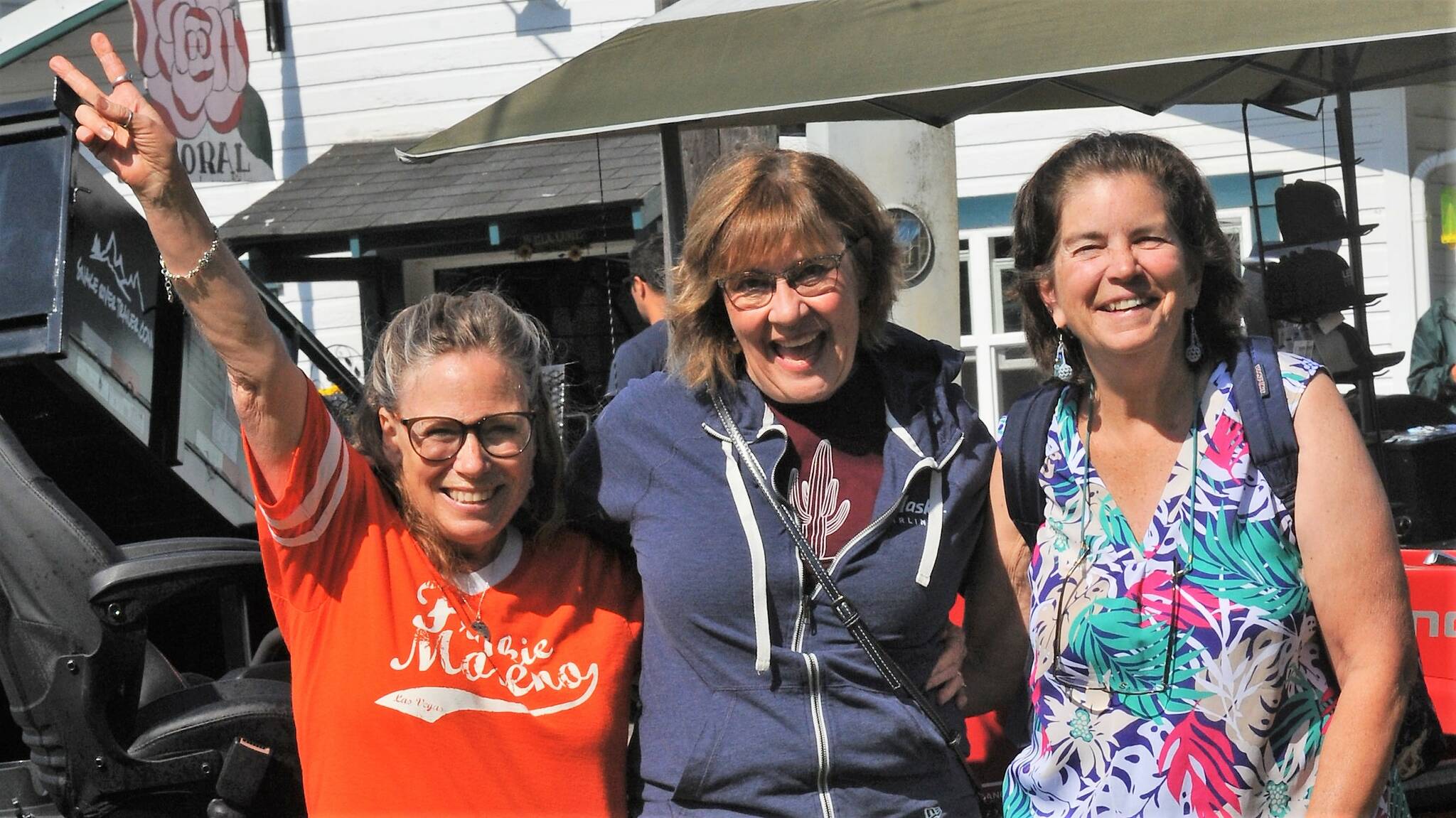 From left Diane Gaydeski, Brenda Carlsen, and Debbie Anderson who all at one time served us at the Forks Community Hospital were no doubt enjoying the Clallam County Fair on Friday.