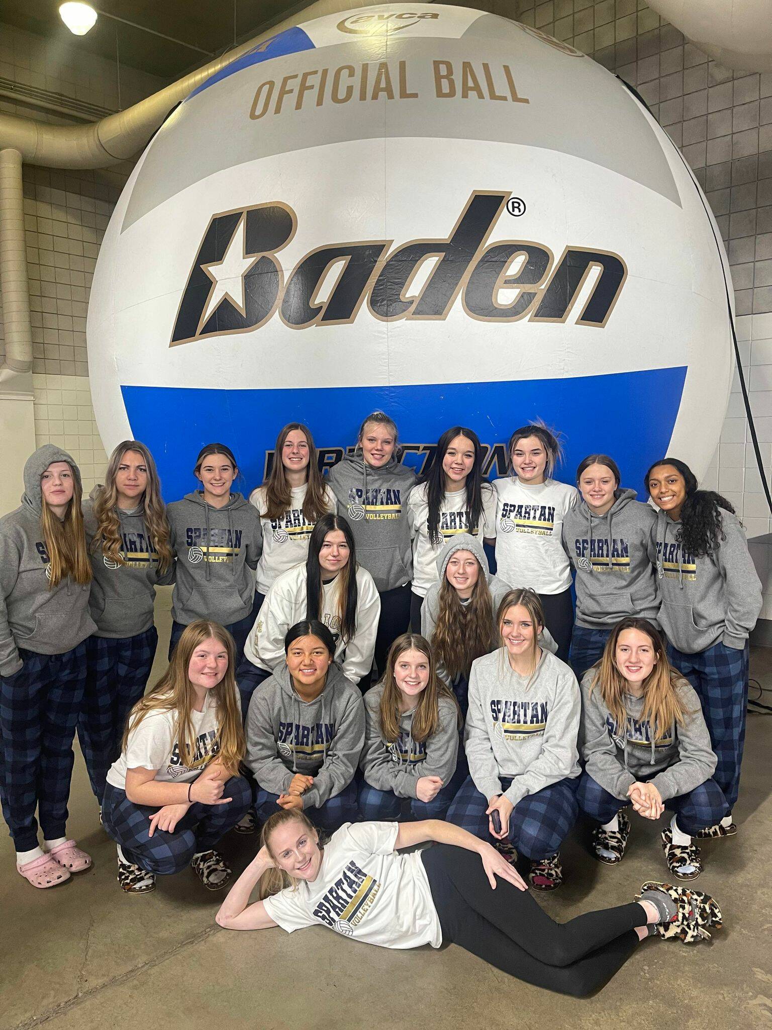 Forks Volleyball players take time out for a photo at the SunDome in Yakima at the state championships. Submitted Photo
