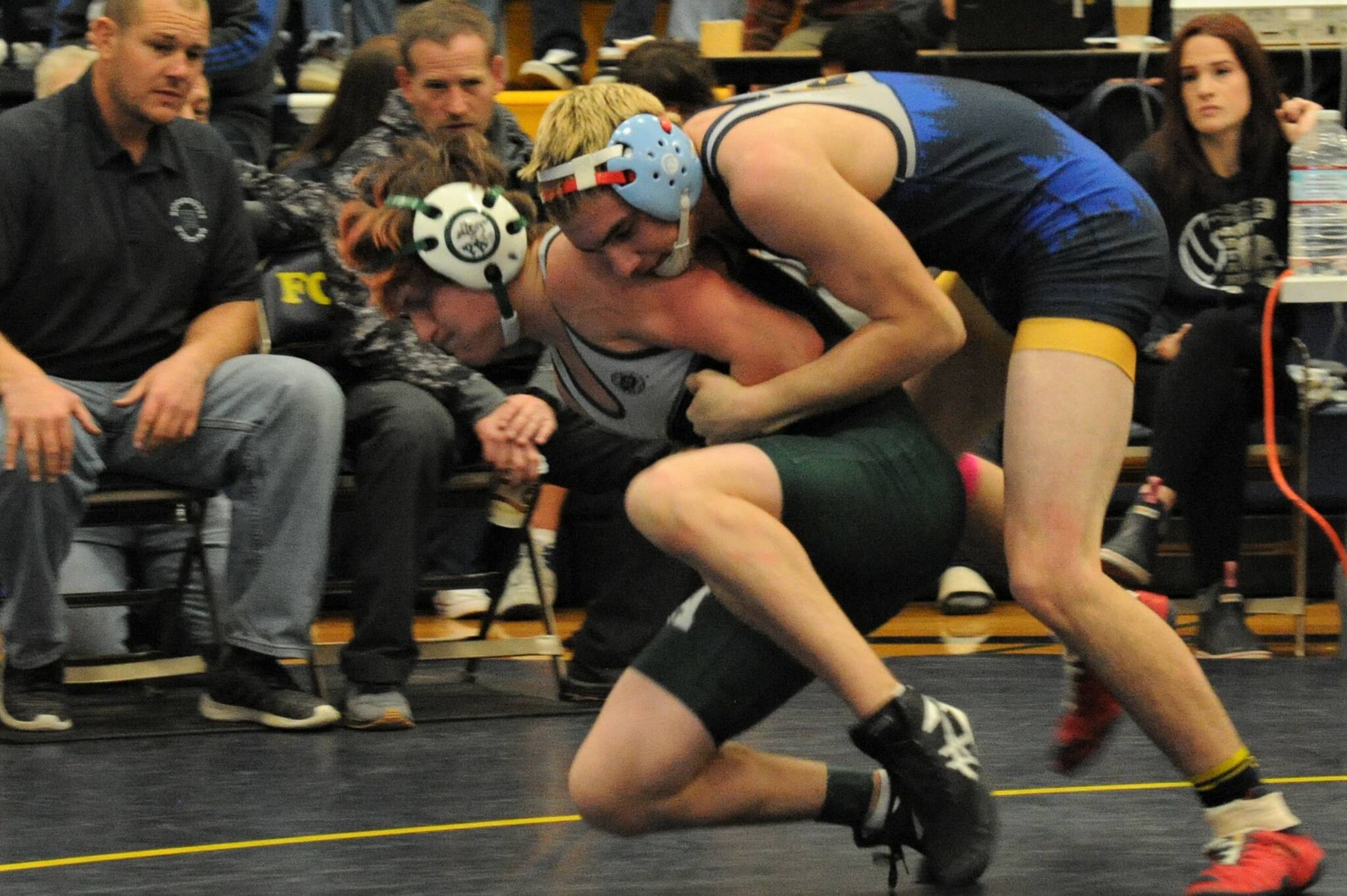Forks Walker Rondeau defeated Lyman of Port Angeles 16 to 0 in the 138 lb class.