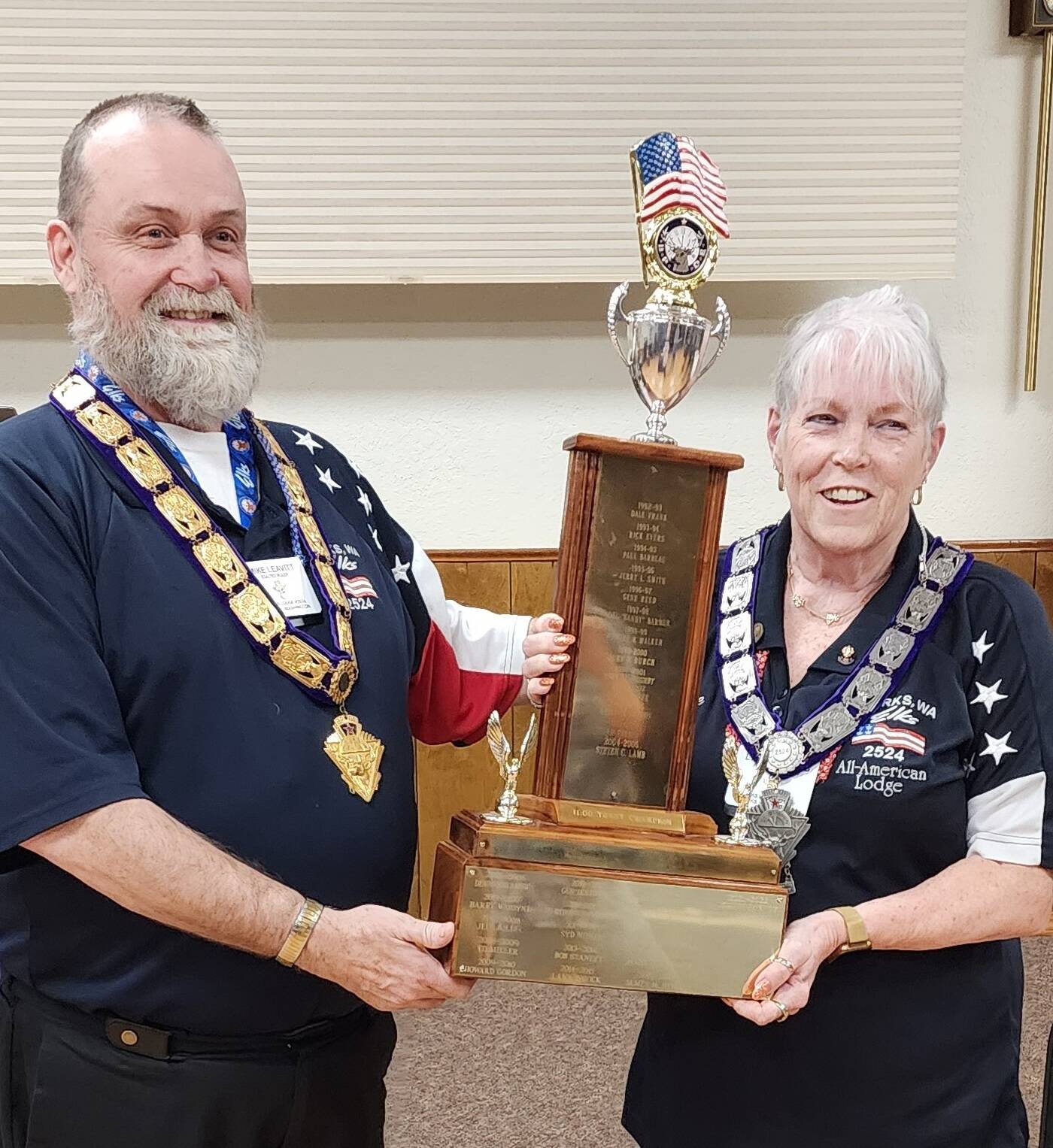 Mike Leavitt and Lynne Barnes.