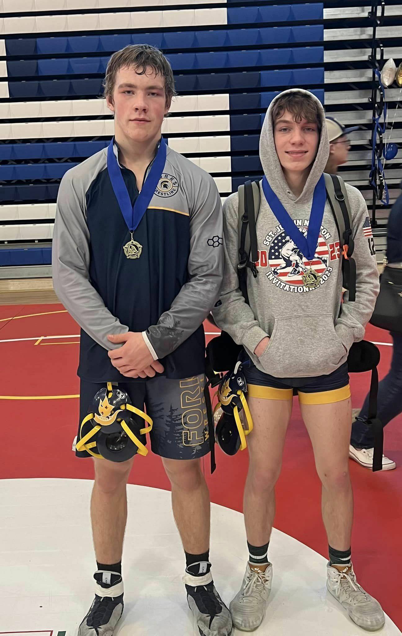 Nate Dahlgren at 182 pounds and Conner Demorest at 126 pounds won their weight divisions. Submitted photo