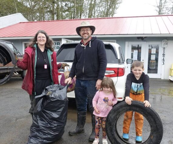 The Steve Hawley family of Port Angeles participated in a past clean-up. Submitted photo