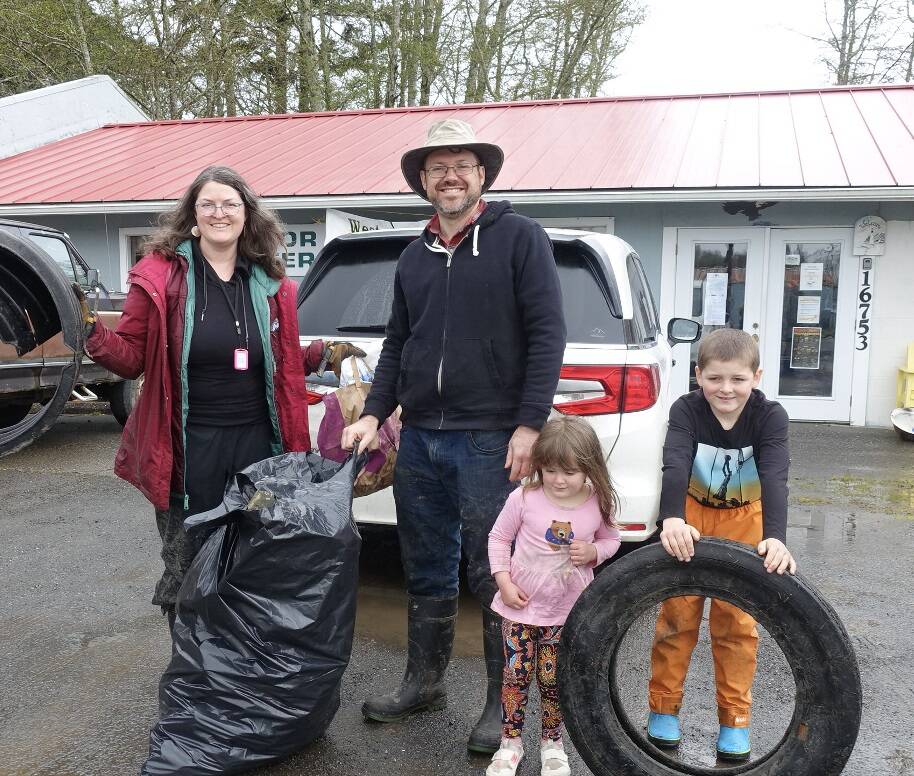 The Steve Hawley family of Port Angeles participated in a past clean-up. Submitted photo