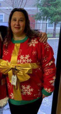 3rd place went to Sheri Jones and her sweater that featured a bow and tag. Submitted photos