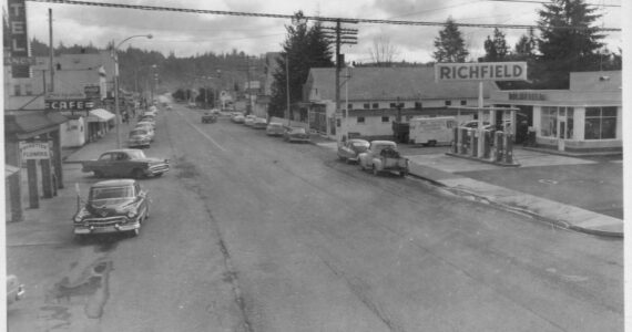 Downtown Forks looking South 1950s.