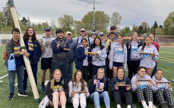 The Spartan Track ream also had a good showing on April 20 at the Bellevue Christian Track and Field Invitational at Sammamish High School. Nate Dahlgren took 1st in the shot, 2nd in disc, and 7th in javelin and was named athlete of the meet. Submitted Photo