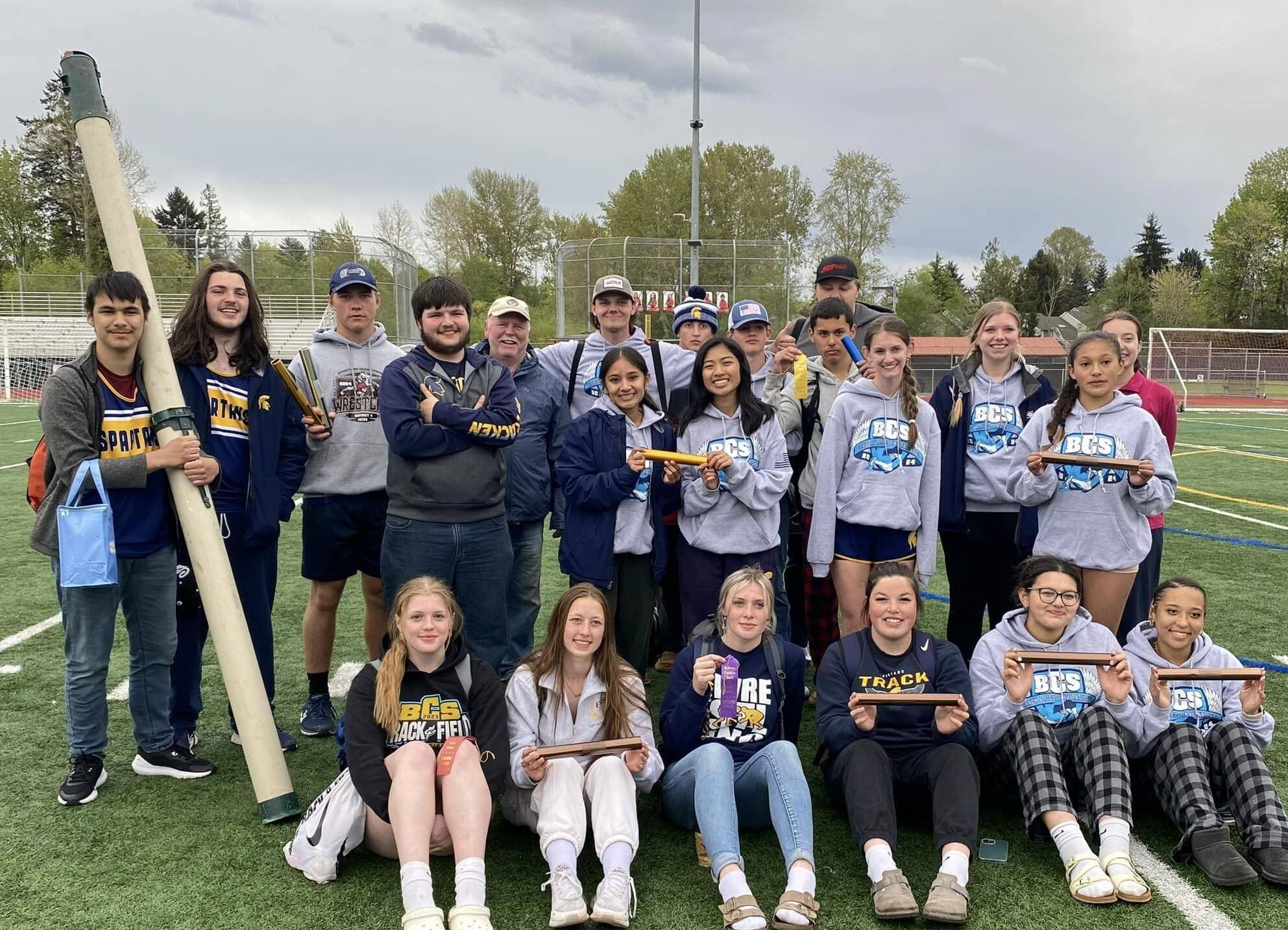 The Spartan Track ream also had a good showing on April 20 at the Bellevue Christian Track and Field Invitational at Sammamish High School. Nate Dahlgren took 1st in the shot, 2nd in disc, and 7th in javelin and was named athlete of the meet. Submitted Photo