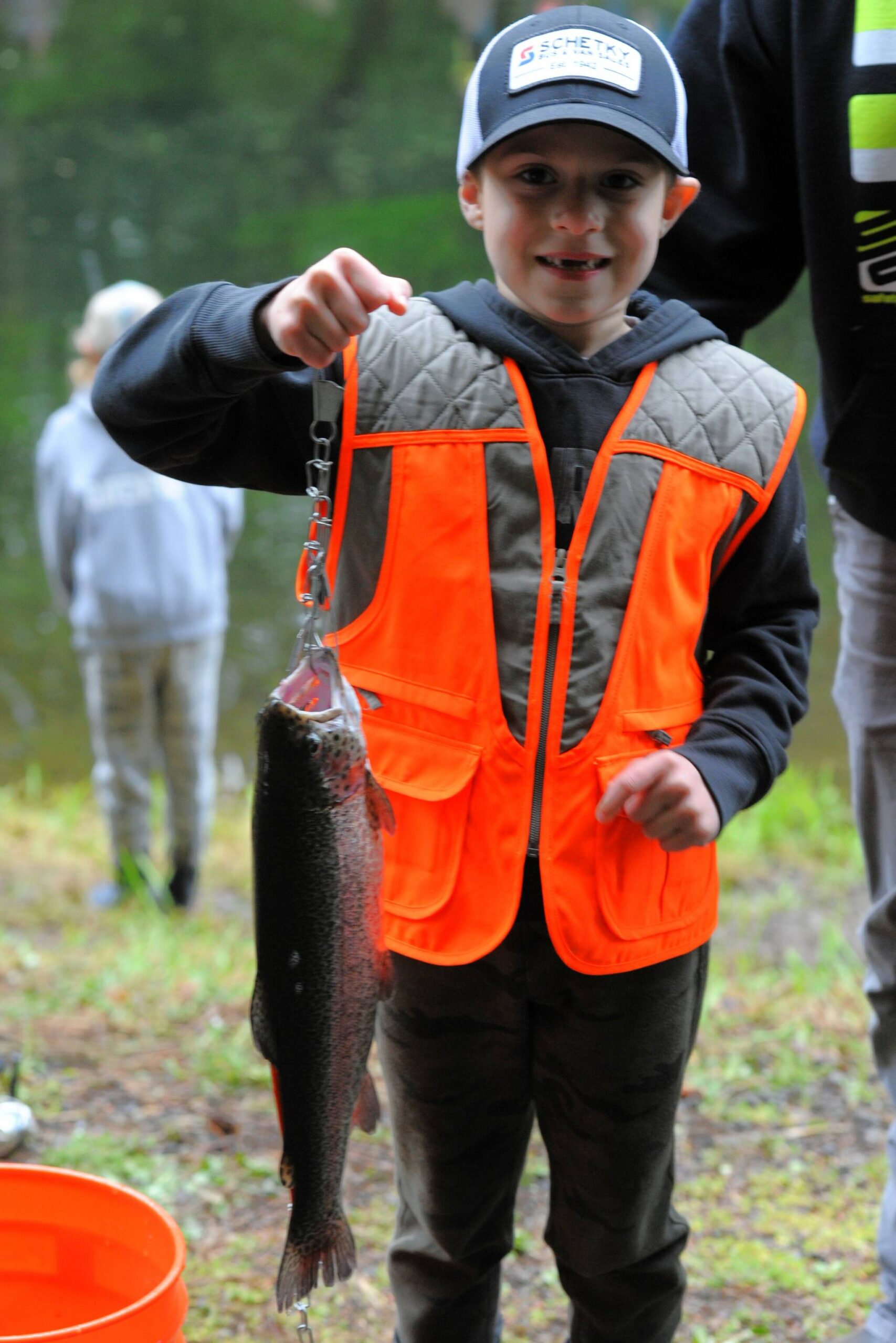 Hudson Davenport age 10 with a large trout.