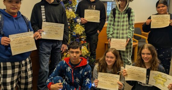 Submitted photo
Forks High School staff recognized the following students for the Student of Character trait - Trustworthy, “Able to be relied upon to be honest and truthful.”
Standing L to R- Cordel Horejsi, Devin Clark, Sawyer Graham, Michael Pitts-Stanley, Amari Penn, Seated-Castien Barajas, Fynlie Peters, Karee Neel. Not pictured Rayna Dawkins. Three of these students were recognized for Student of Character “Extraordinaire” for stepping up and being calm during a classroom emergency. They were Karee Neel, Cashtien Barajas, and Rayna Dawkins.