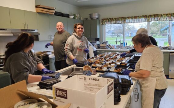 Submitted photo
Feeding 5000 volunteers were hard at work last Tuesday and every Tuesday as they provide a Free Lunch at the Community Center, 91 Maple Avenue. Everyone is welcome!