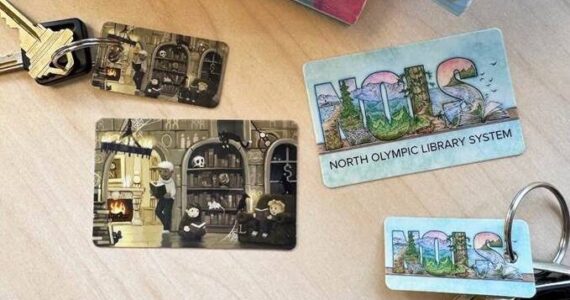 Submitted photo
NOLS has new library cards featuring a digital illustration by Lance Snider (left) and a watercolor and ink landscape by Sarah Necco (right).