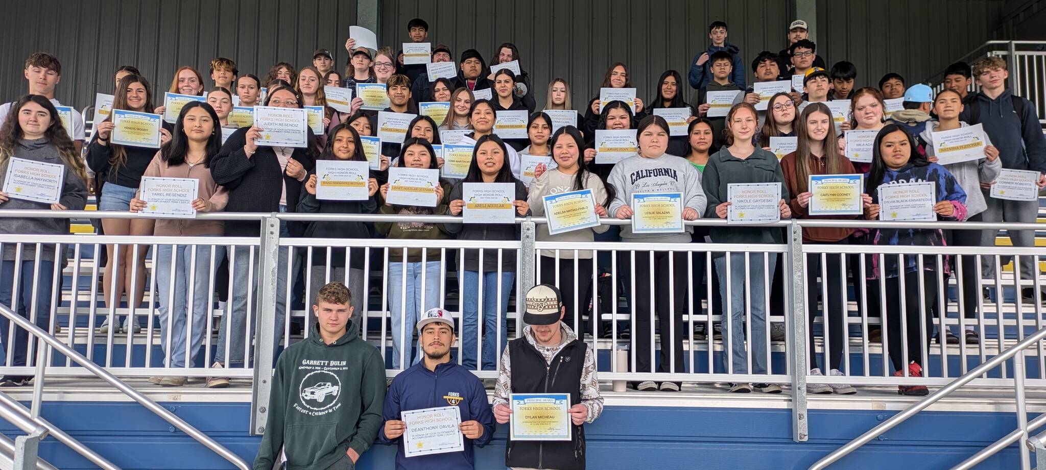 Submitted photo
Forks High School proudly recognizes the following students for staying on top of their grades—even with a case of spring fever in the air! Congratulations to all of you for your hard work and dedication.