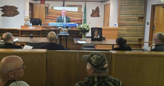Submitted photo
Rio Jaime, Vice-Chairman of the Quileute Tribal Council offered the Invocation at the Memorial ceremony for Justice Susan Owens, held May 8 in Olympia. The ceremony was live streamed into the same courtroom she presided over in Forks prior to her time on the Washington State Supreme Court (2000-2024).