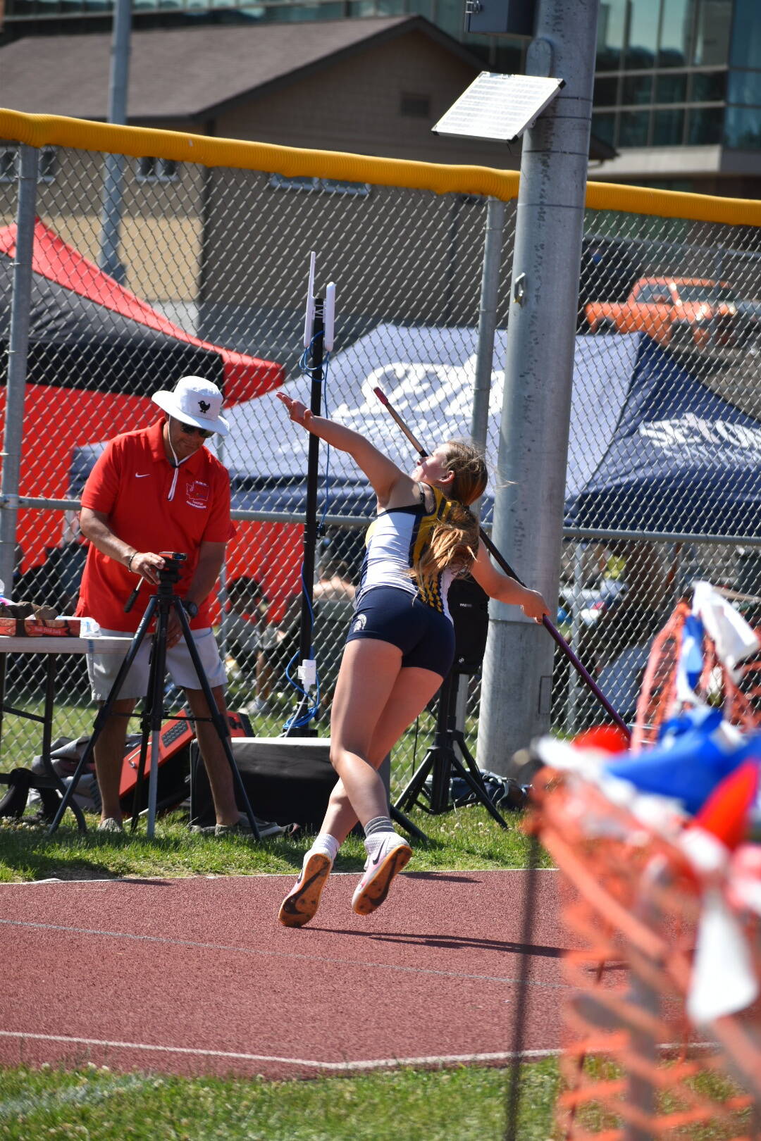 Reagan Dunn 5th in Javelin with new school record 117’8”.