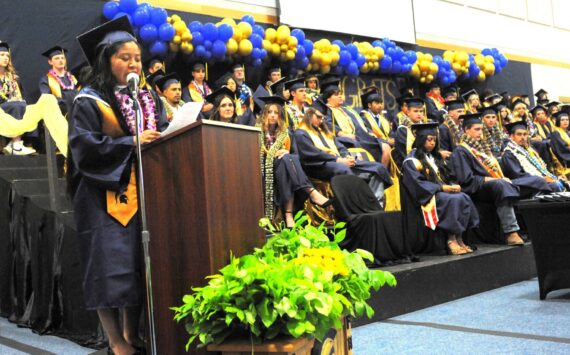 Photo by Lonnie Archibald
Belinda Ramirez-Jeronimo gave the Salutatorian Address.