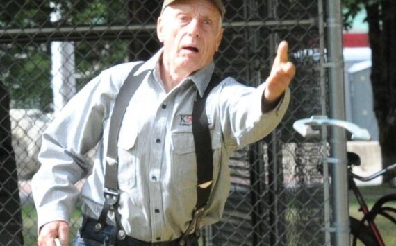 Long-time horseshoe thrower, Floyd McCoy, showed his skills at a sport that goes back several years for the Beaver resident. This of course, was during the annual horseshoe tournament held at Tillicum Park on Saturday. 
Photo by Lonnie Archibald