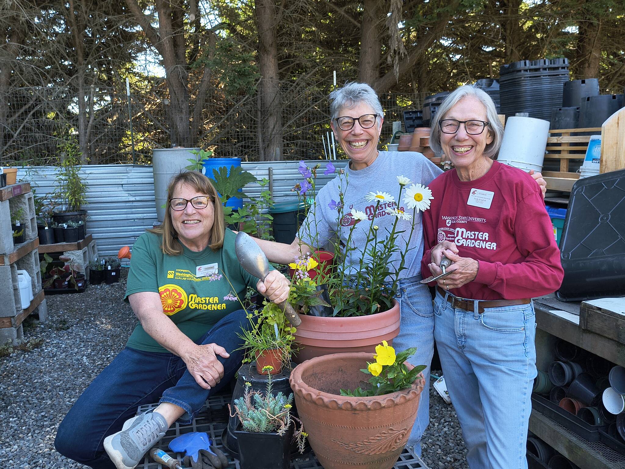 ALL ABOUT CONTAINER GARDENING. Clallam County Master Gardeners Susan Kalmar, Jeanette Stehr-Green, and Judy English will talk about growing ornamentals, vegetables, and fruits in containers on Saturday, Aug. 16, from 10:30 a.m. to 12 noon.