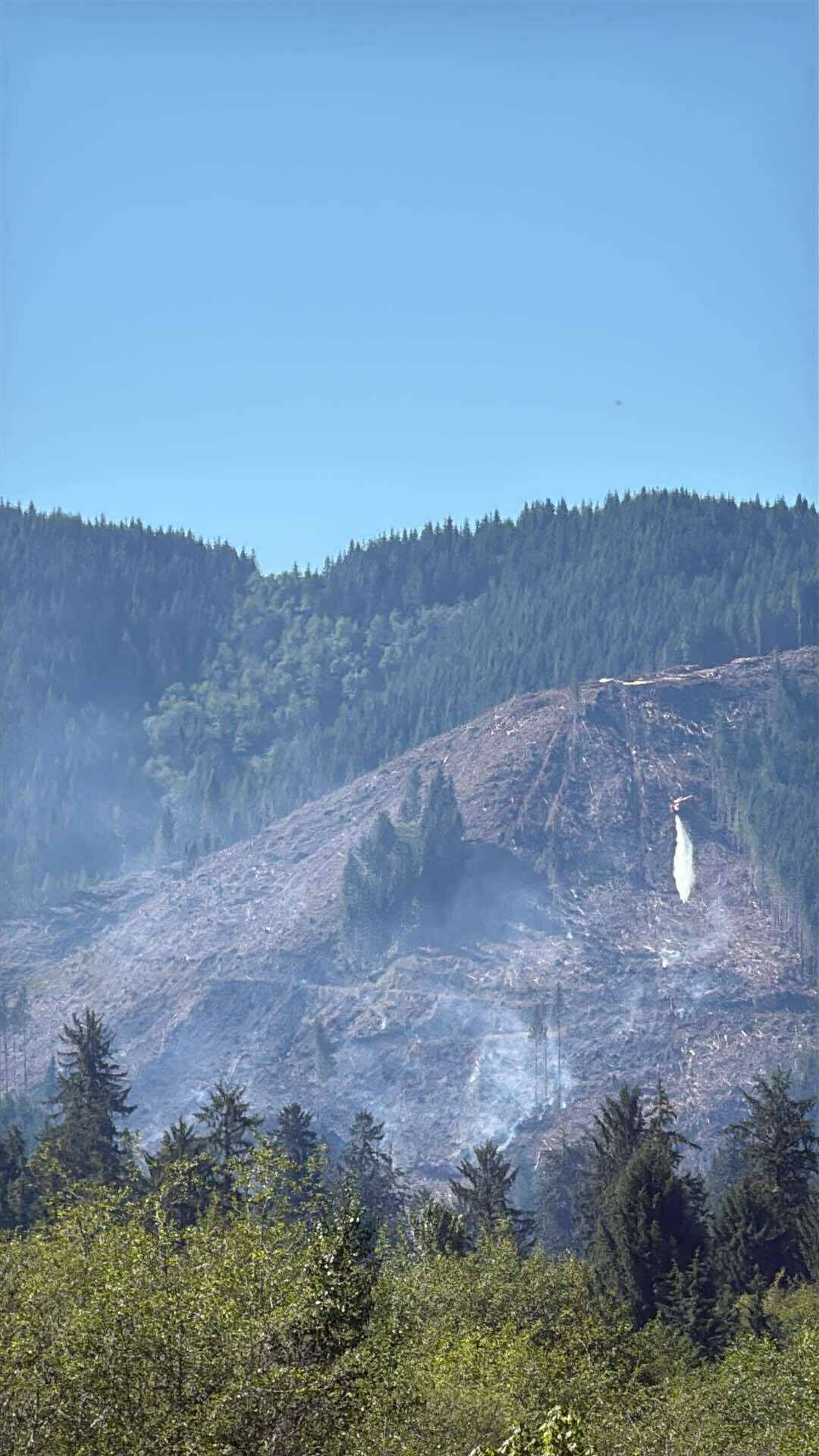 Helicopter hitting hot-spots on Monday.