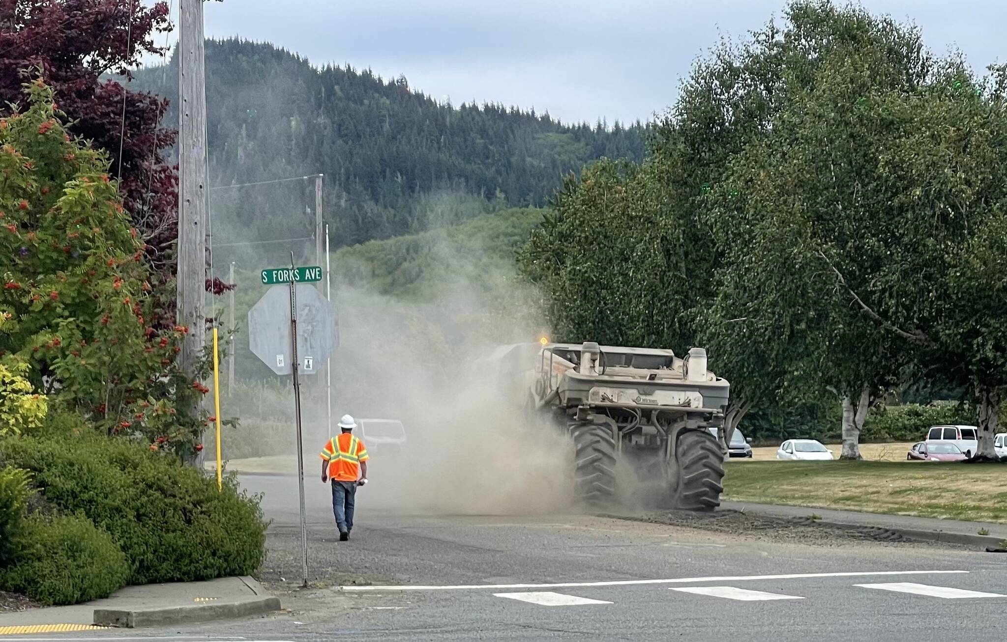 Photo Christi Baron
The city-wide chip seal project is underway.
