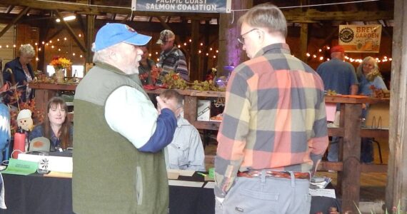 Photos Christi Baron
Cira Fagen and Jim Strong welcomed attendees to the Fish N Brew on Saturday night at the Kit’la Roundhouse.